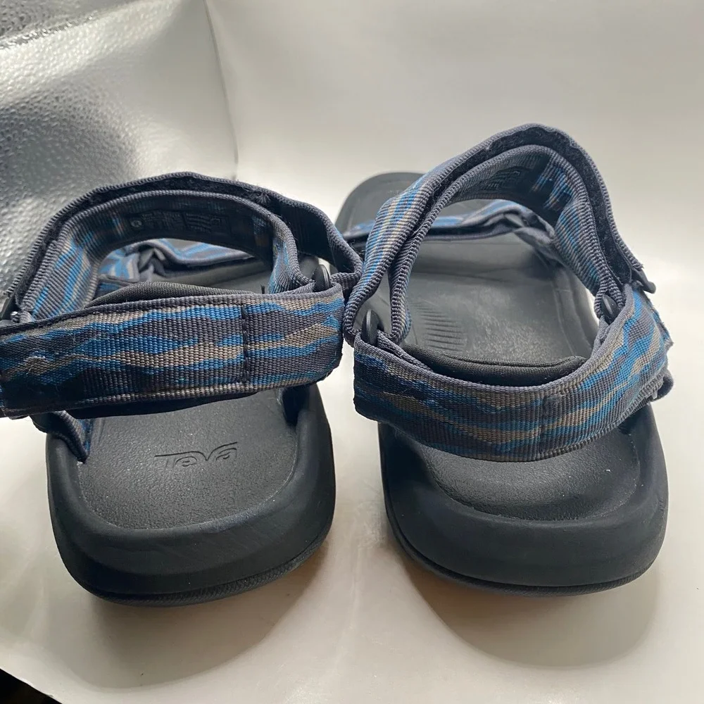 Teva Hurricane XLT2 Sport Sandals Mens 10 Blue Grey Wave Recycled Hiking Water
